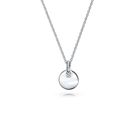 Tiny Minimalist Abc Round Disc Block Letter Alphabet A-Z Initial Pendant Necklace for Teenagers for Women 925 Sterling Silver, There is no value for that., No Gemstone