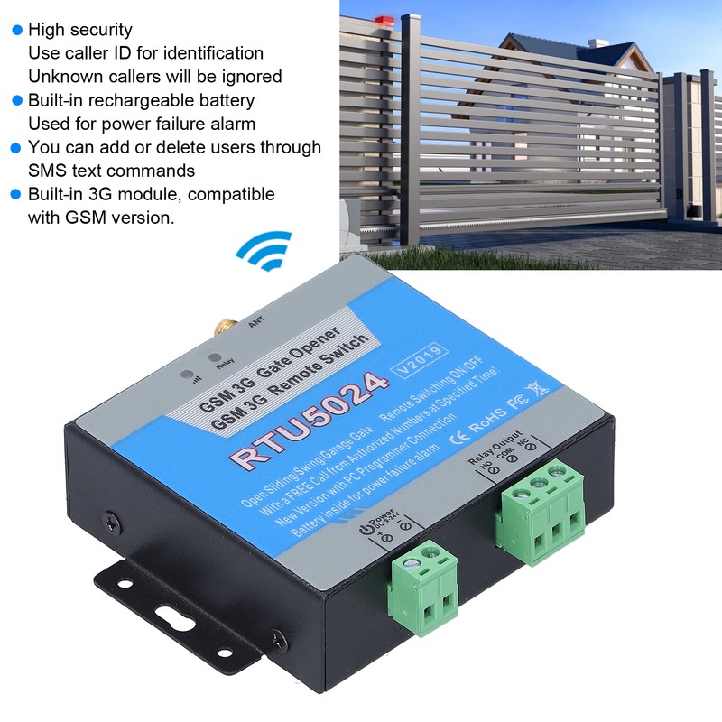 3G/GSM Gate Opener Remote Access Control Switch Controller with Antenna