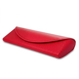 [CHARMANT] Eyeglasses Case Lightweight Slim Stylish Semi-Hard Case Compact Magnetic Men's Women's Glasses Sunglasses Cute Charmant, red