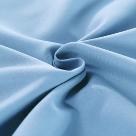 Sonia Moer Super Soft Brushed Microfibre Fitted Sheet - Non Iron Breathable Hypoallergenic Bottom Sheet with Strong Elastic Hem- Double/Sky Blue