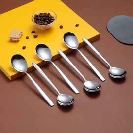Dinner Spoons 6 Pieces, Kyraton 19cm Stainless Steel Table Spoons, Dessert Spoons, Cutlery Spoons Set, Dishwasher Safe.