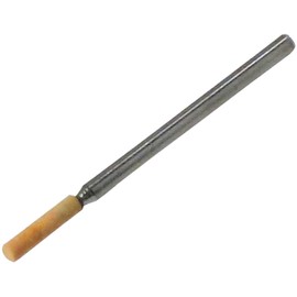 Yanase WA03C Whetstone with Shaft WA (Red) Cylindrical [0.1 inch (3 mm) Shaft] φ0.1 x 0.5 x 0.1 inch (3 x 13 x 3 mm) #80