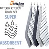 BLOOM BLENDS Pack of 5 Terry Cotton Kitchen Tea Towels