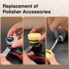 Blycorul Cordless Mini Polisher,1/1.5/2Inch,DA&RO with 11 Variable Speed 2500-6000 RPM,2