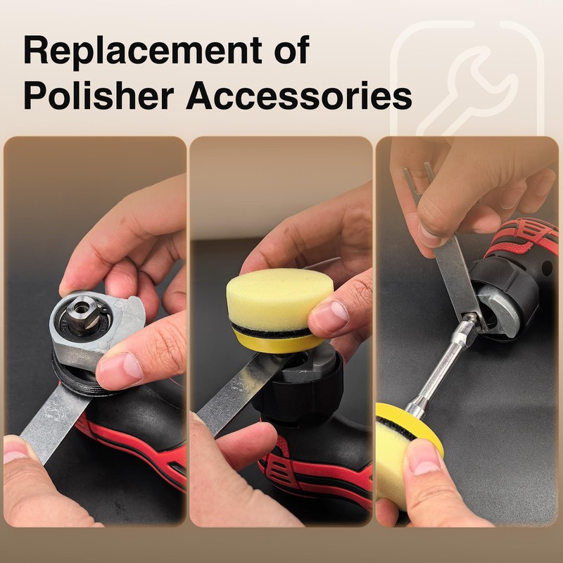 Blycorul Cordless Mini Polisher,1/1.5/2Inch,DA&RO with 11 Variable Speed 2500-6000 RPM,2