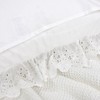 Lemfux Cotton Euro Shams with White Lace Ruffles, 26 x26