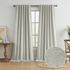 KEQIAOSUOCAI Full Shading Linen Curtains Greyish Beige 126 Inches Long