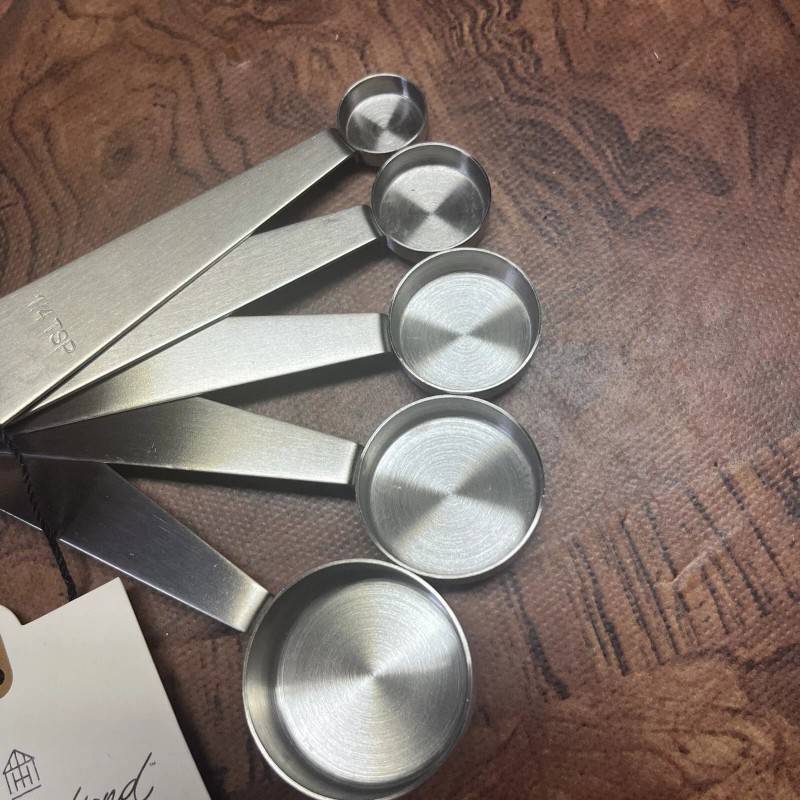 Hearth And Hand New 5pc Measuring Spoon Set Vintage Silver