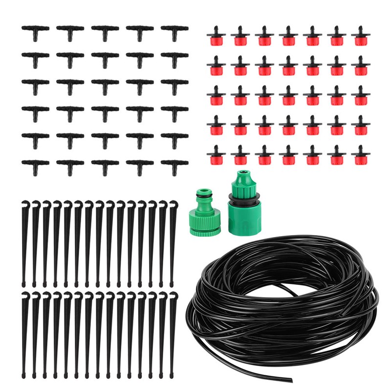 Garden Drip Irrigation System Automatic Watering Nozzles Pipe Kit 30m
