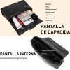 Bolso De Mujer De Cuero Negro Con Correa De Cadena