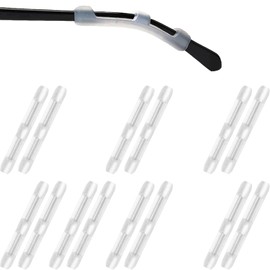 MOLDERP Eyeglass Ear Cushions - Soft Silicone Glasses Ear Grip Temple Tips Eyeglass Pads Anti Slip Eyeglasses Ear Hook Comfort Sport ，7 Pairs (M-Clear, all)