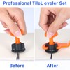 Reusable 1/16" Tile Leveling System Kit (300pcs) w/ 1500 1/8"
