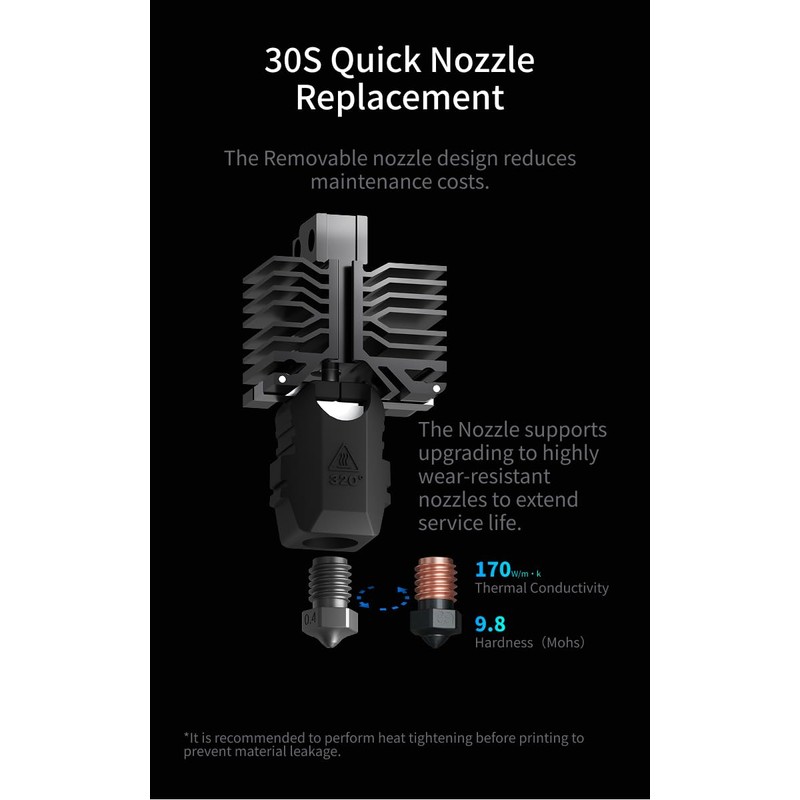 Phaetus New Conch Hotend M6 EndCoat Nozzle Detachable Perfect Fit