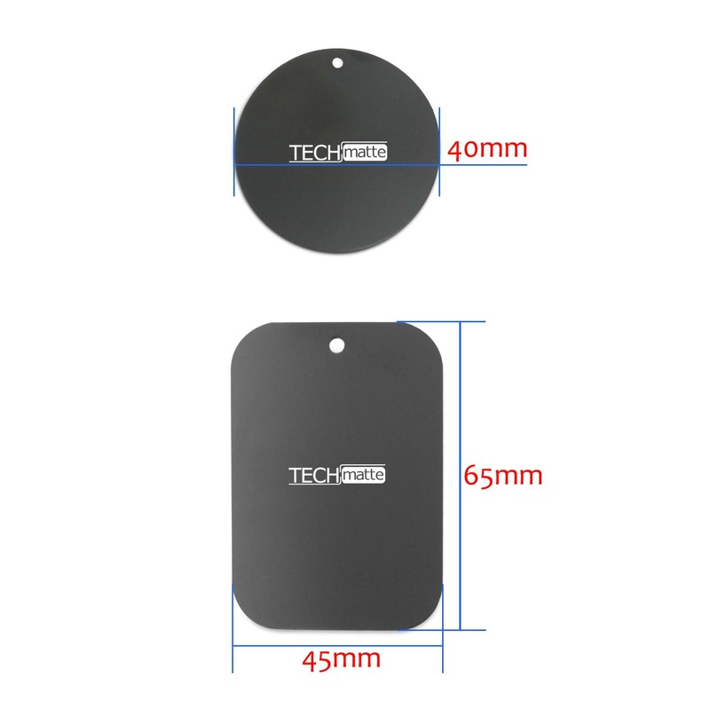 TechMatte MagGrip Metal Plate Replacement Kit for Magnetic Universal Car