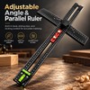 Adjustable Aluminum Metric Layout and Drilling Positioning Ruler