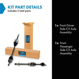 TRQ Front Left and Right CV Axle Assembly Set 2 Piece Compatible with 1992-2001 Toyota Camry 2.2L 1999-2001 Solara 2.2L