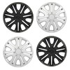 SCITOO Black & Silver Wheel Hubcap Rim 15 Inch