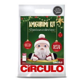 CIRCULO Amigurumi Kit Christmas Collection - All Materials Included, Clear Easy to Follow Instructions - Intermediate Level - 1 Crochet Kit (Santa Claus 02)