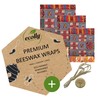 ecolly Premium Beeswax Wraps - Set of 3 (S, M,