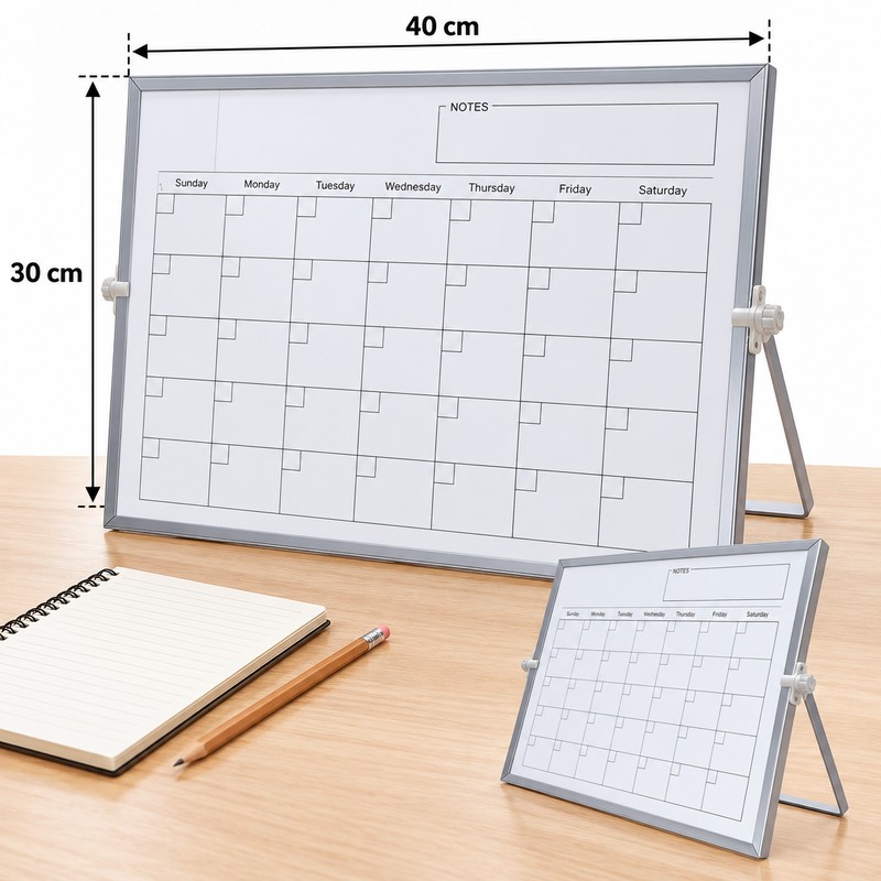 Dry Erase Monthly Calendar for Home and Office – 30