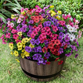 20 Bundles Artificial Flowers for Outdoor Fake Plants for Spring Decoration,Faux Eucalyptus Flowers for Planter UV Resistant Lifelike for Home Porch Garden（7 Color）