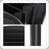ZIYMU zm-w1-002bk Long Wallet, Round Zipper, Coin Purse, Genuine Leather,