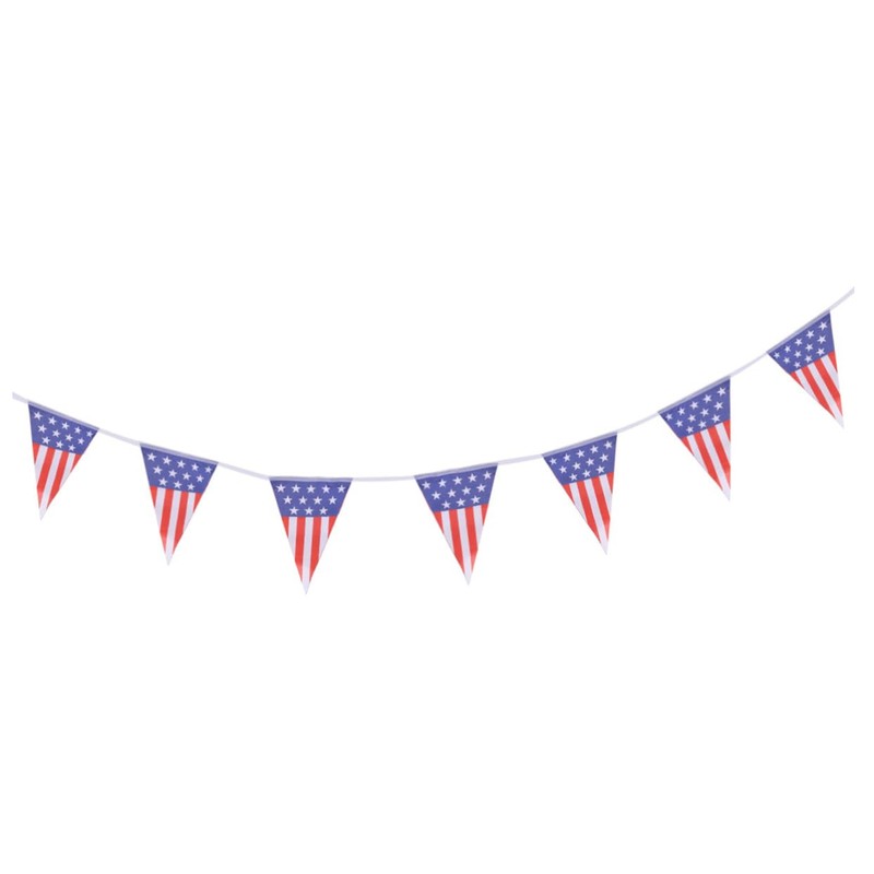LABRIMP 3pcs Large American Flag Pennant Banner Patriotic Bunting for