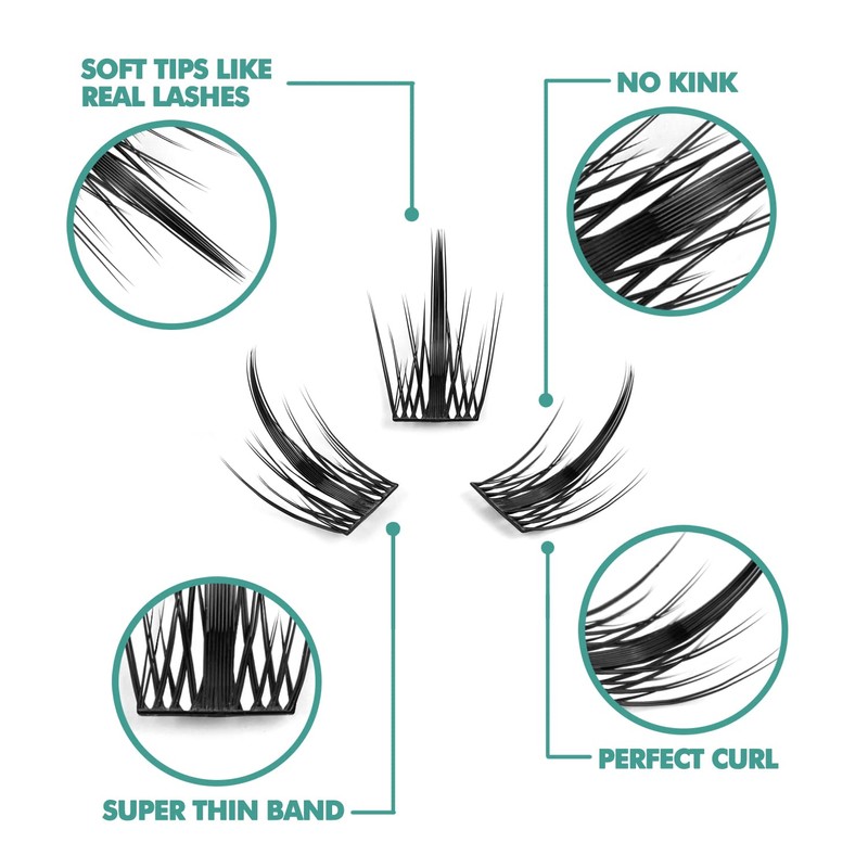 DIY Eyelash Extension, 3D Effect Glue Bonded Band Individual Lash