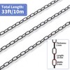 MOLIGOU 1/12" Black Metal Hanging Chain Roll, 33ft Light Duty