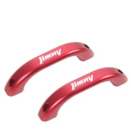 XIKER Suzuki Jimny JB23 JB33 JB43 JB64 JB74 Aluminum Roof Assist Grip Second Row Interior Parts Auxiliary Grip Accessories Rear Seat Roof Handle Set of 2 Aero Custom Genuine Replacement Type (Red)