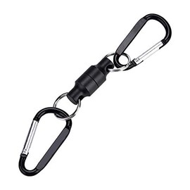VGEBY Fishing Magnet Buckle, Magnet Buckle Fly Fishing Magnetic Net Release Clip Hanging Holder Lanyard Clip(black)