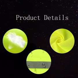 SZKKQKJ Pack of 4 High Visibility Vests Car Safety Vest, 360° Safety Vest, Reflective Vest, Washable, for Cyclists, Drivers, Police, Workers, Universal Size