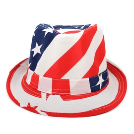WESTEND AMERICAN FLAG - INDEPENDENCE DAY, 4TH of JULY FEDORA for MEN and WOMEN (Stars and Stripes)