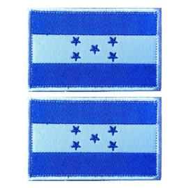 EmWoot 2PCS Honduras Flag Patch Embroidered Morale Patch Military Tactical Patches Hook and Loop