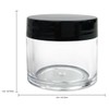 Beauticom 6 Piece 1 oz. USA Acrylic Round Clear Jars