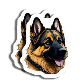 Cute German Shepherd Dog Sticker - Perfect for Laptops Notebooks Water Bottles - Durable and Waterproof Decal for Dog Lovers - AAS0609