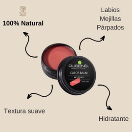 Rusens - Rubor Multiusos Natural, Cremosos, nutre, hidrata y da color a tus mejillas, labios y párpados, (Malva)