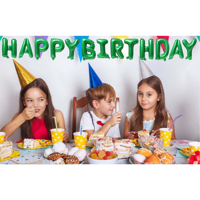 16 Inch Green Aluminum Foil Birthday Balloons for Birthday Party