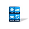 Just Funky Eat Sleep Game Repeat Large Gamer Fleece Throw