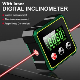 Unbranded Digital Angle Finder with Laser & Magnets – Electronic Protractor, Inclinometer