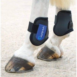 Shires Arma Fetlock Boots - Black/Plum: Cob/Full