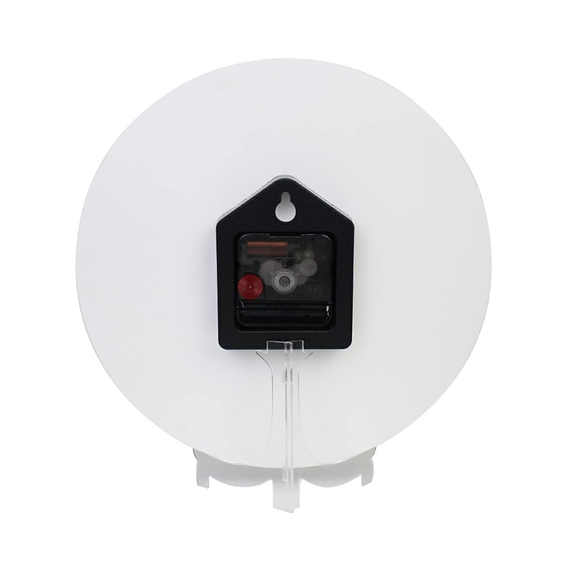 Glaphy Laundry Room Wood Clock Silent Wall Clock Non-Ticking Round