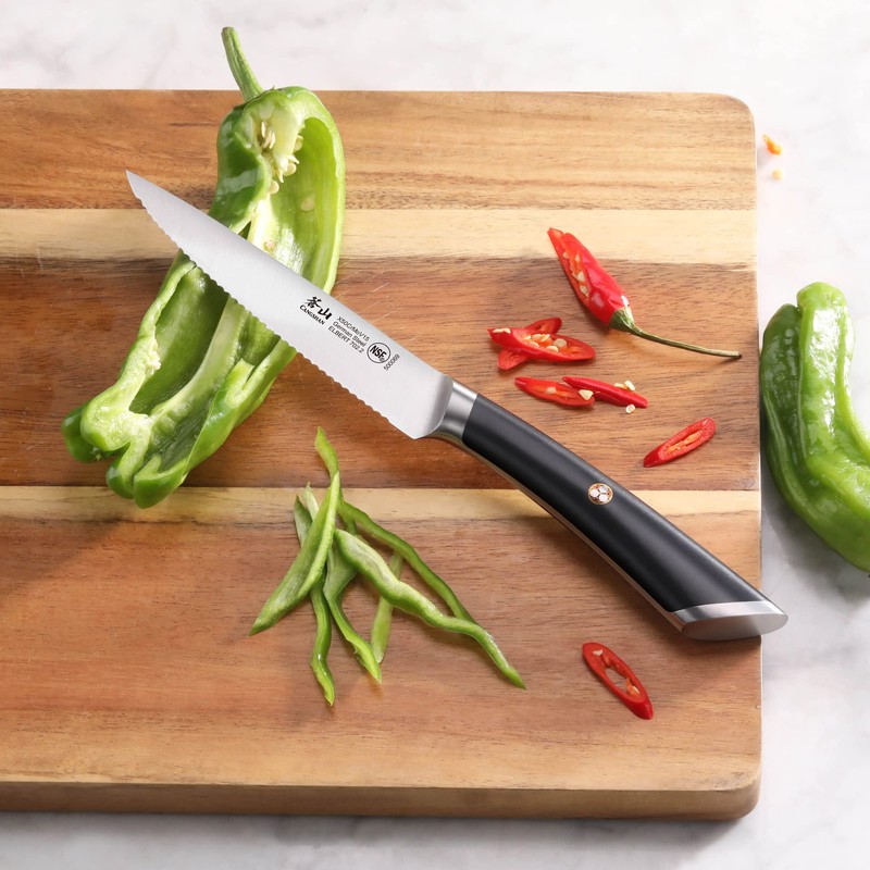 Cangshan ELBERT Series German Steel Forged 5" Serrated Utility Knife