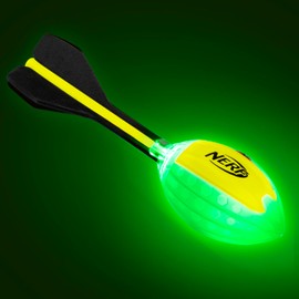 Nerf Lightstrike Vortex Foam Football - Color Changing LED Soft Vortex Football for Long-Distance Throws - Impact Activated - Batteries Included