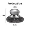 2 Pack Stainless Steel Wool Scrubber with Handle & 2