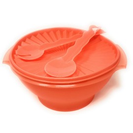 Tupperware 17 Cup Servalier Salad Serving Bowl in Orange
