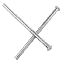 FINBe Door Hinge Pin Door Pin 4 Inch Door Hinge Pin for Inner Door Hinge Replacement Exit Hinge Pin Silver 6PCS