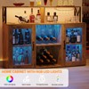GarveeHome Bar Cabinet, Liquor Cabinet for Home with Power Outlets,