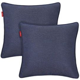 Pcinfuns Outdoor Patio Furniture Pillows 18x18 inch,Outdoor Throw Pillows with Inserts,Decorative Pillows for Garden Couch Home Sofa Office Chair,2 Pack,Blue Grey