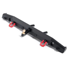 RCLions Metal Rear Bumper with Lights/Shackles/Trailer Hitch for TRX4,SCX10-ii 90046 1/10 RC Crawler Car